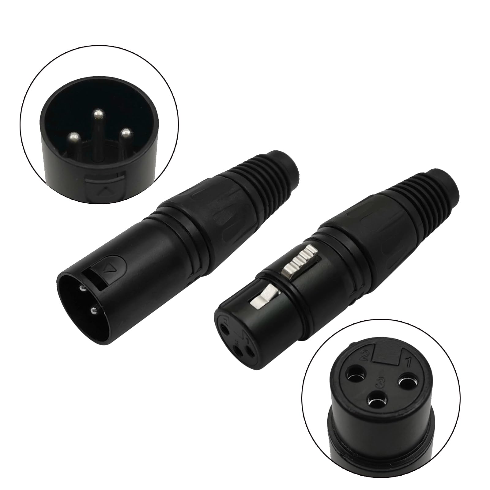 Mfbjxc 3 Pin Xlr Cable Connector 10 Pairs Male & Female Plug Cable Connector Microphone Audio Socket